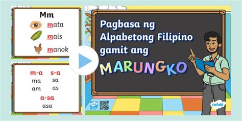 Pagbasa ng Alpabetong Filipino gamit ang Marungko.